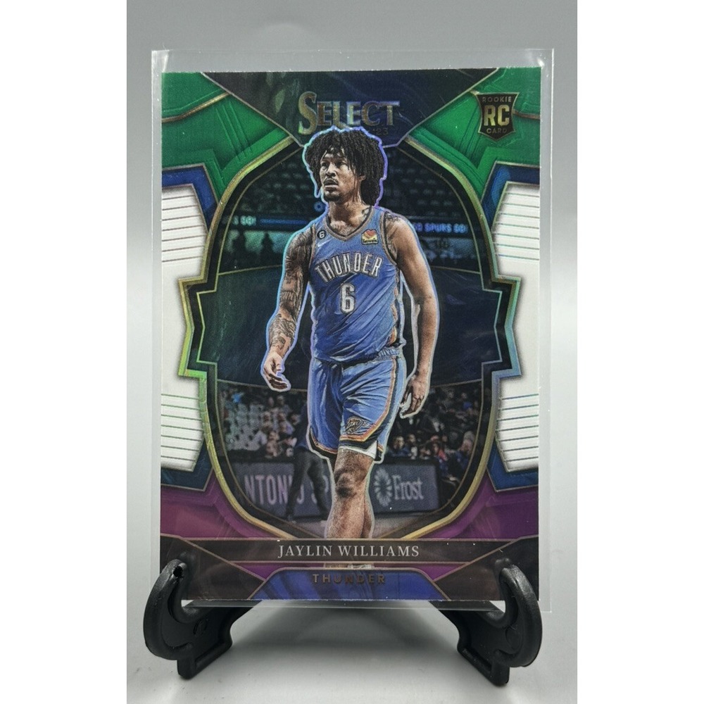 2022-23 Panini Select Jaylin Williams Green White Purple Prizm RC #99 Thunder SP